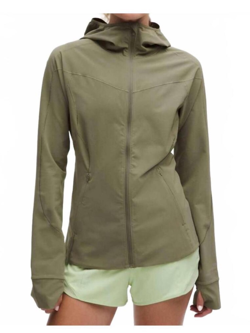 NEW LULULEMON mist over windbreaker jacket in bay leaf
